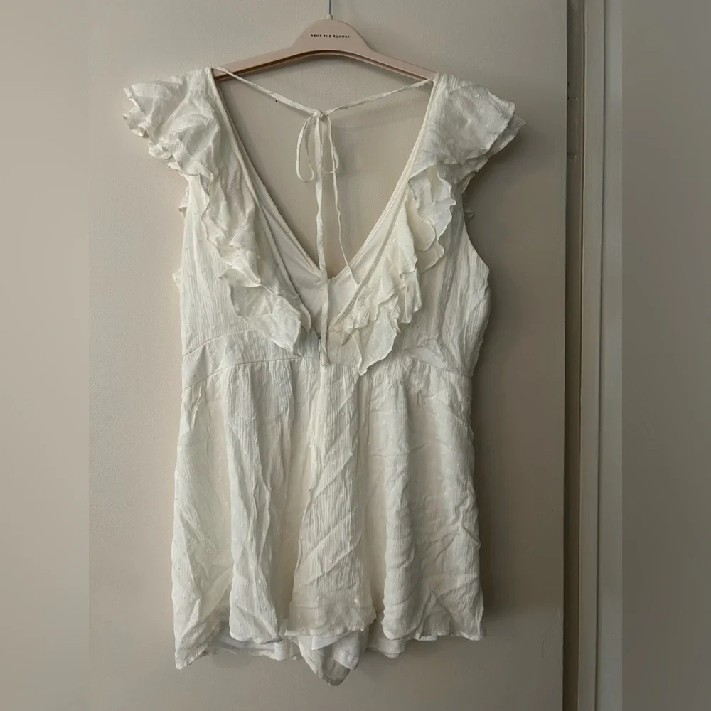 Lulu's White Ruffle Mini Dress - Picture 3 of 4